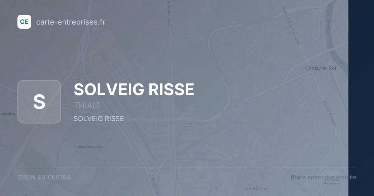 SOLVEIG RISSE — 441009784 — fiche entreprise