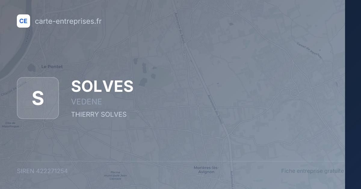 SOLVES — 422271254 — fiche entreprise