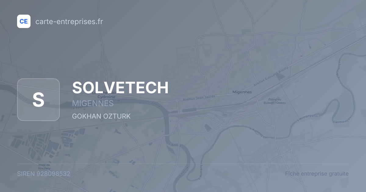 SOLVETECH — 928098532 — fiche entreprise