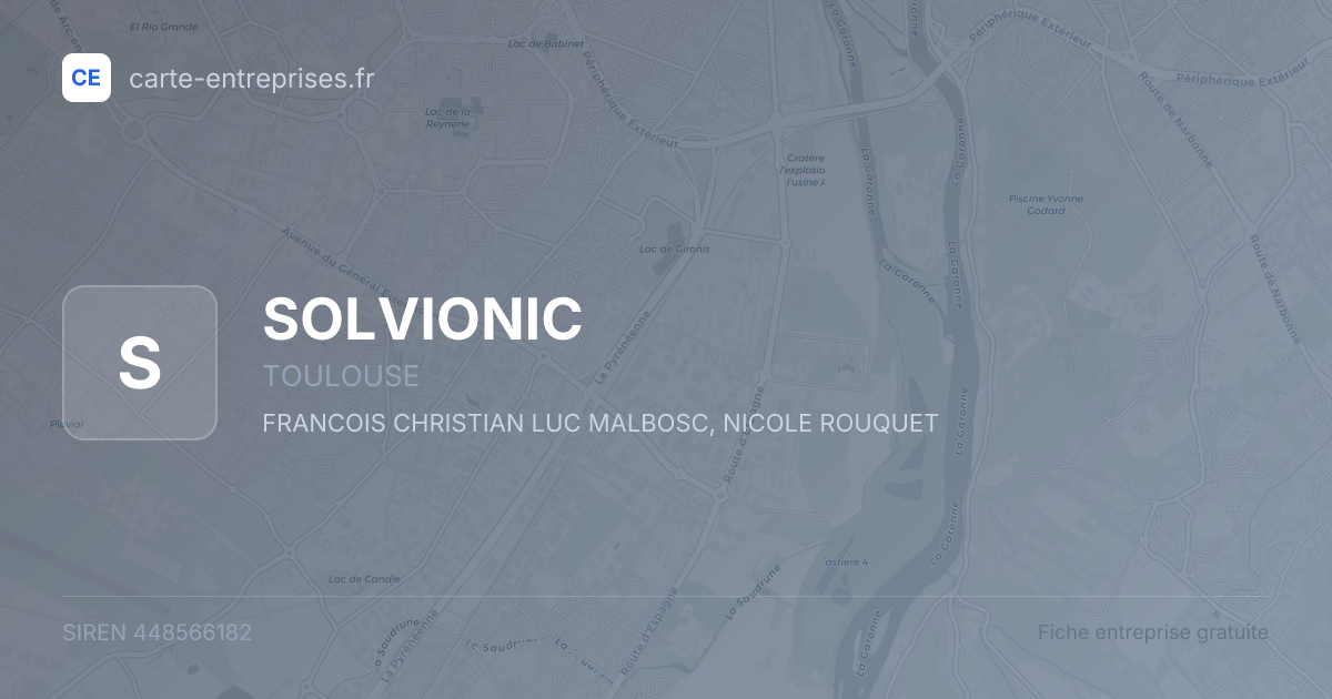SOLVIONIC — 448566182 — fiche entreprise
