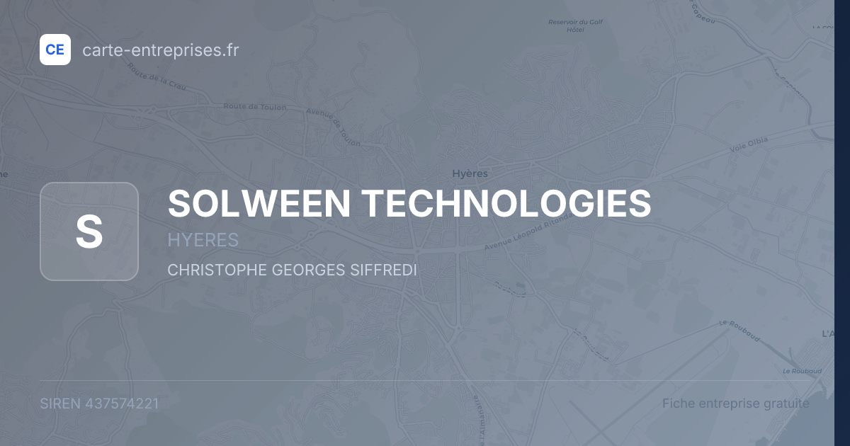 SOLWEEN TECHNOLOGIES — 437574221 — fiche entreprise
