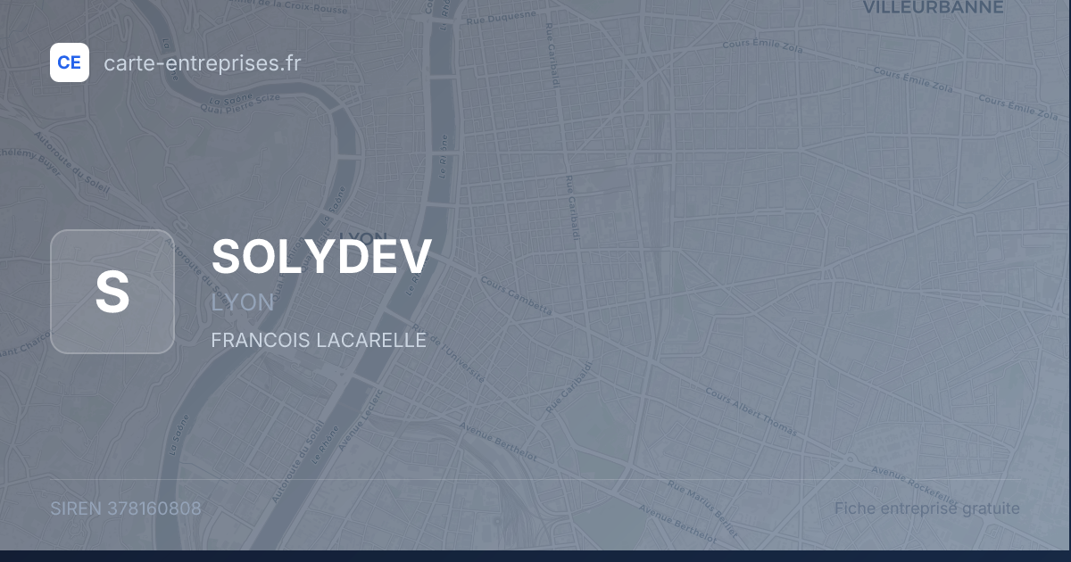 SOLYDEV — 378160808 — fiche entreprise