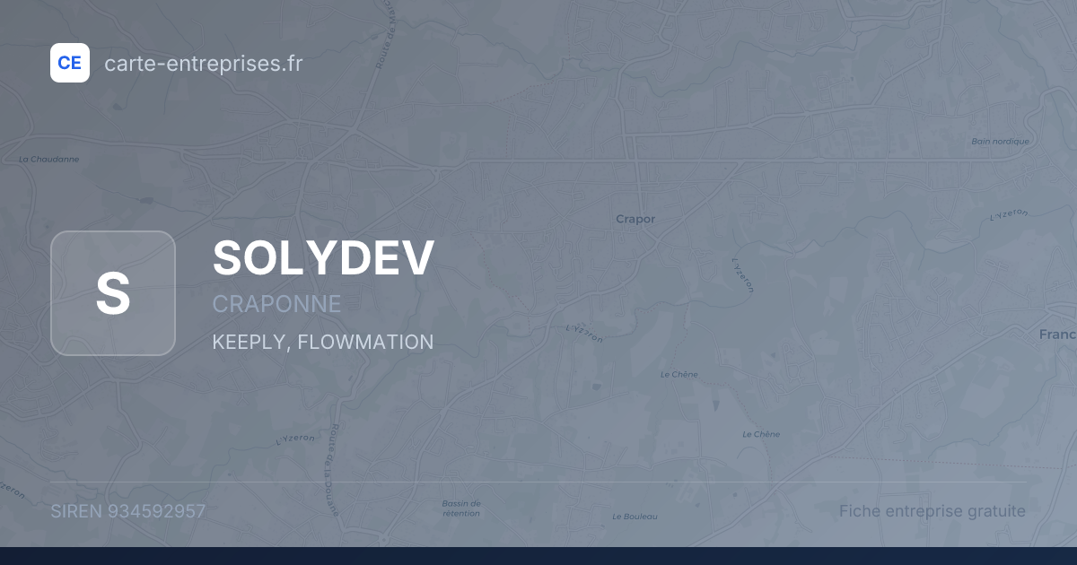 SOLYDEV — 934592957 — fiche entreprise