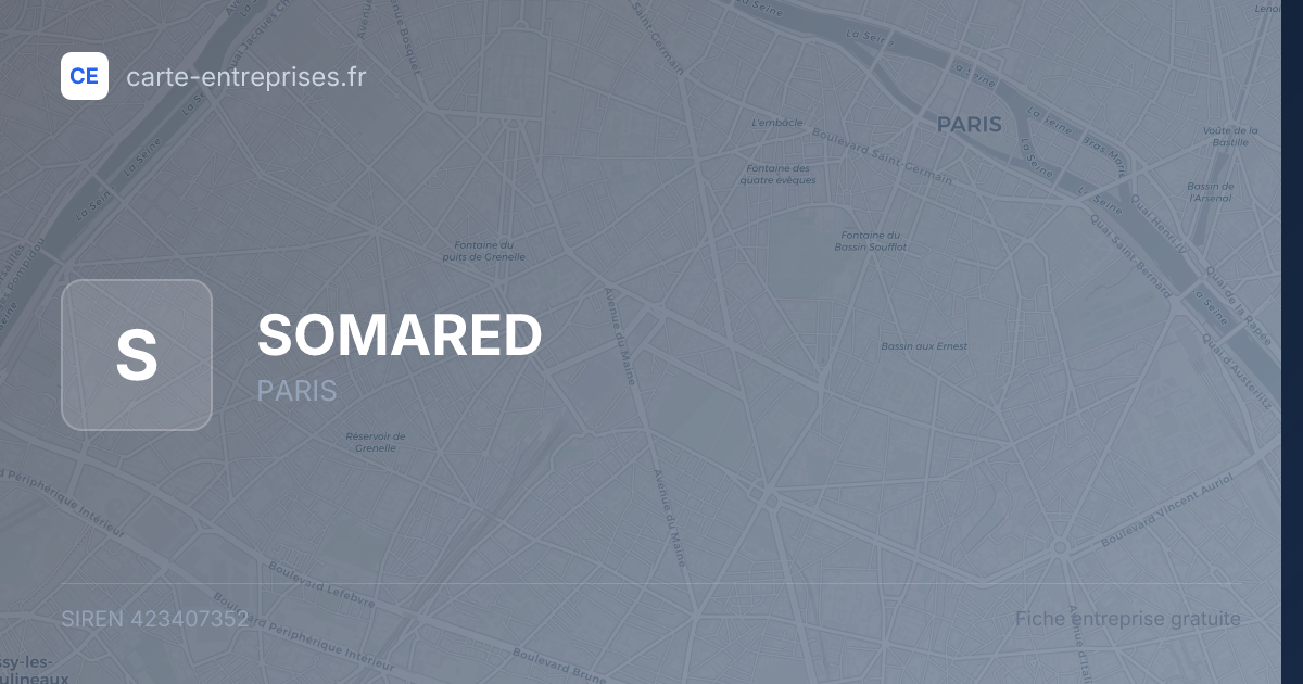 SOMARED — 423407352 — fiche entreprise