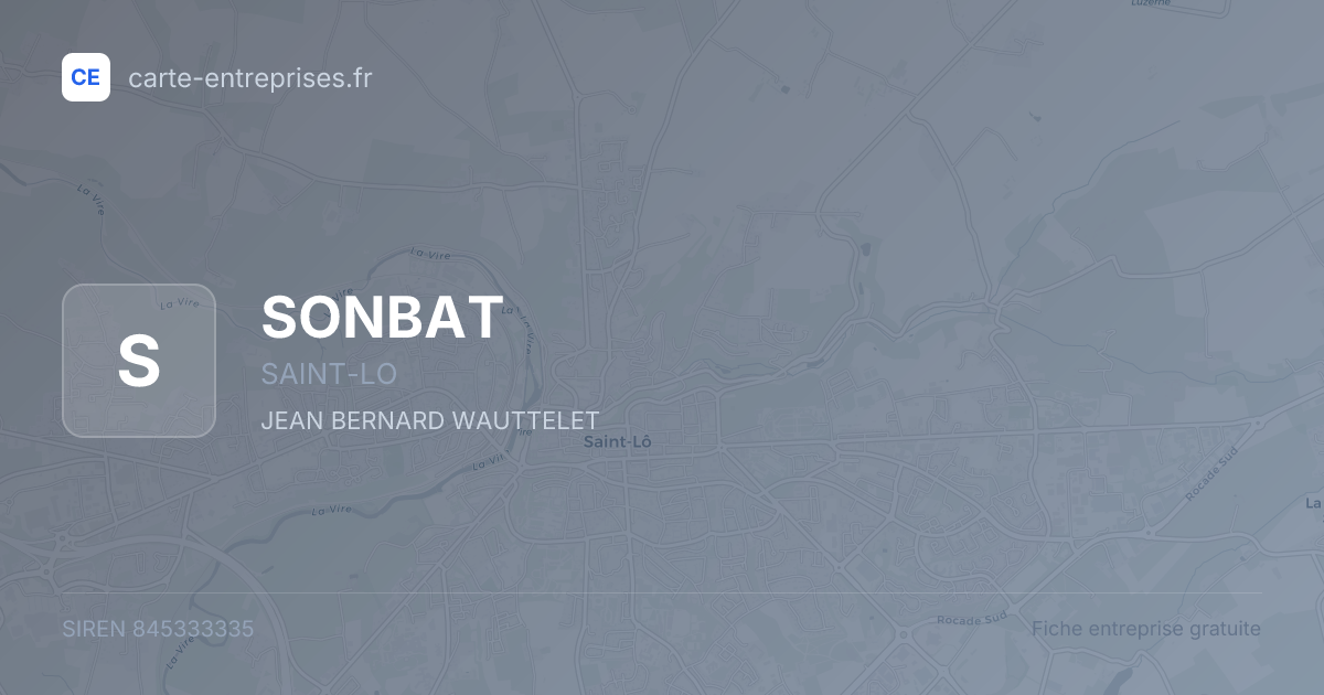 SONBAT — 845333335 — fiche entreprise