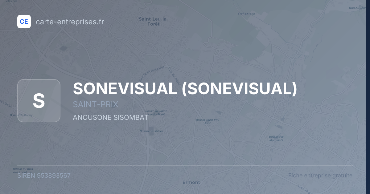 SONEVISUAL — 953893567 — fiche entreprise