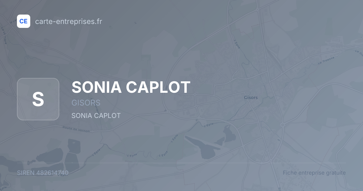 SONIA CAPLOT — 482614740 — fiche entreprise