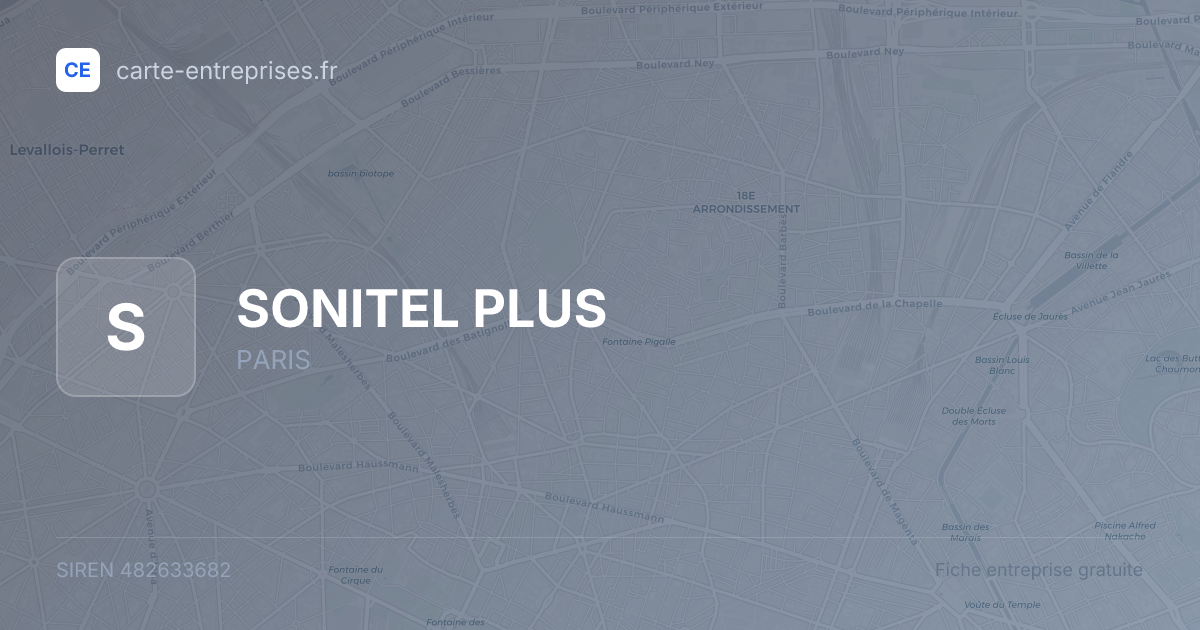 SONITEL PLUS — 482633682 — fiche entreprise