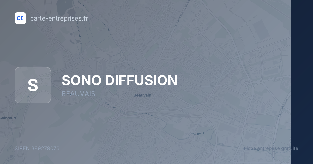 SONO DIFFUSION — 389279076 — fiche entreprise