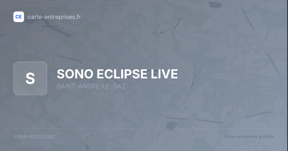 SONO ECLIPSE LIVE — 453024382 — fiche entreprise