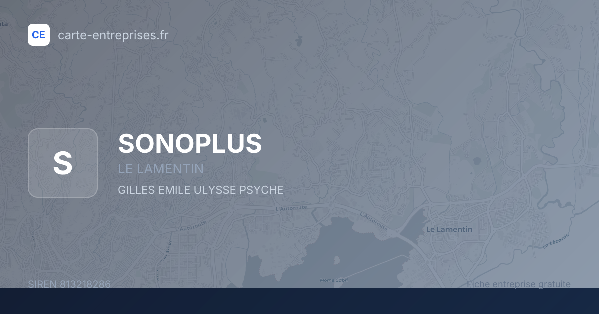 SONOPLUS — 813218286 — fiche entreprise