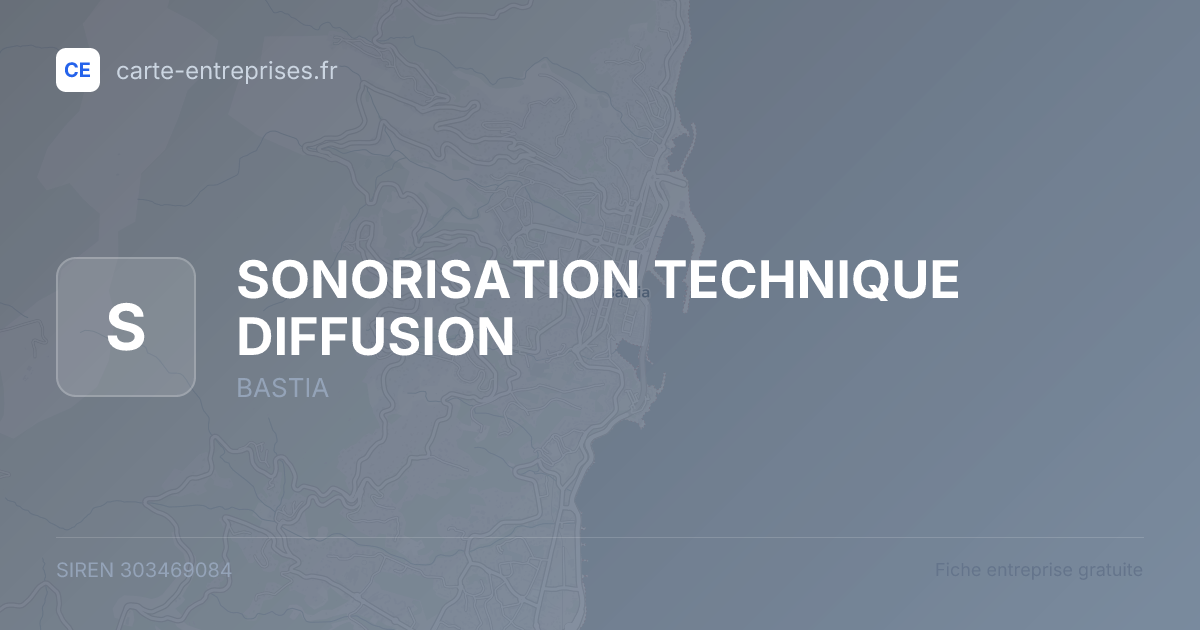 SONORISATION TECHNIQUE DIFFUSION — 303469084 — fiche entreprise