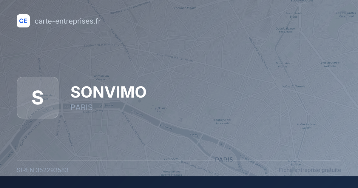 SONVIMO — 352293583 — fiche entreprise