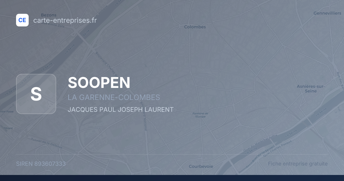 SOOPEN — 893607333 — fiche entreprise
