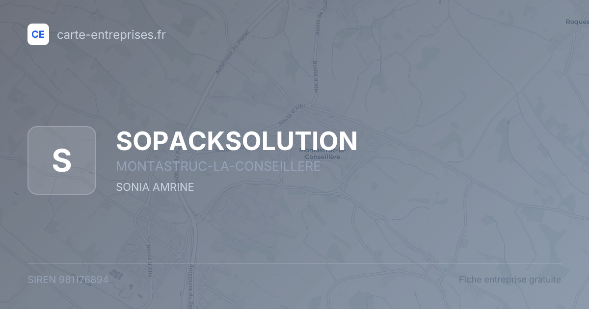 SOPACKSOLUTION — 981176894 — fiche entreprise
