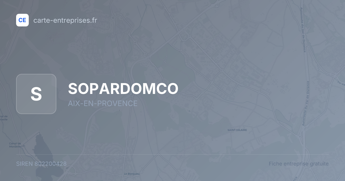 SOPARDOMCO — 802200428 — fiche entreprise
