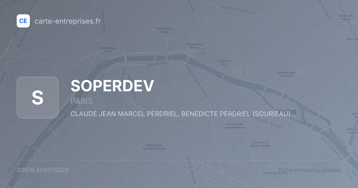SOPERDEV — 409376829 — fiche entreprise