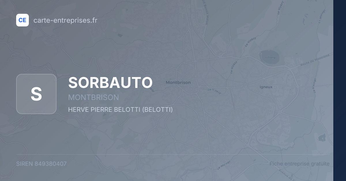 SORBAUTO — 849380407 — fiche entreprise