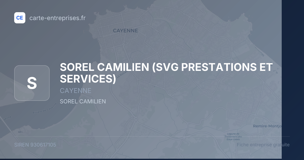SOREL CAMILIEN (SVG PRESTATIONS ET SERVICES) — 930617105 — fiche entreprise