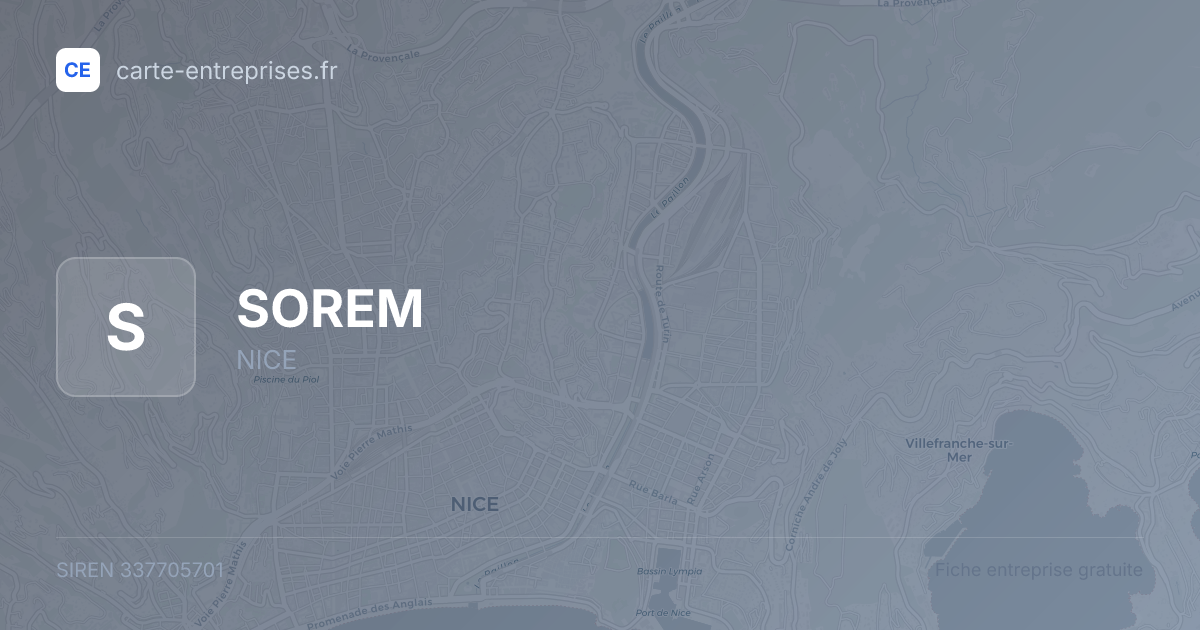 SOREM — 337705701 — fiche entreprise