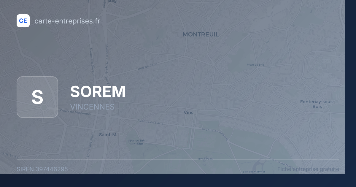SOREM — 397446295 — fiche entreprise