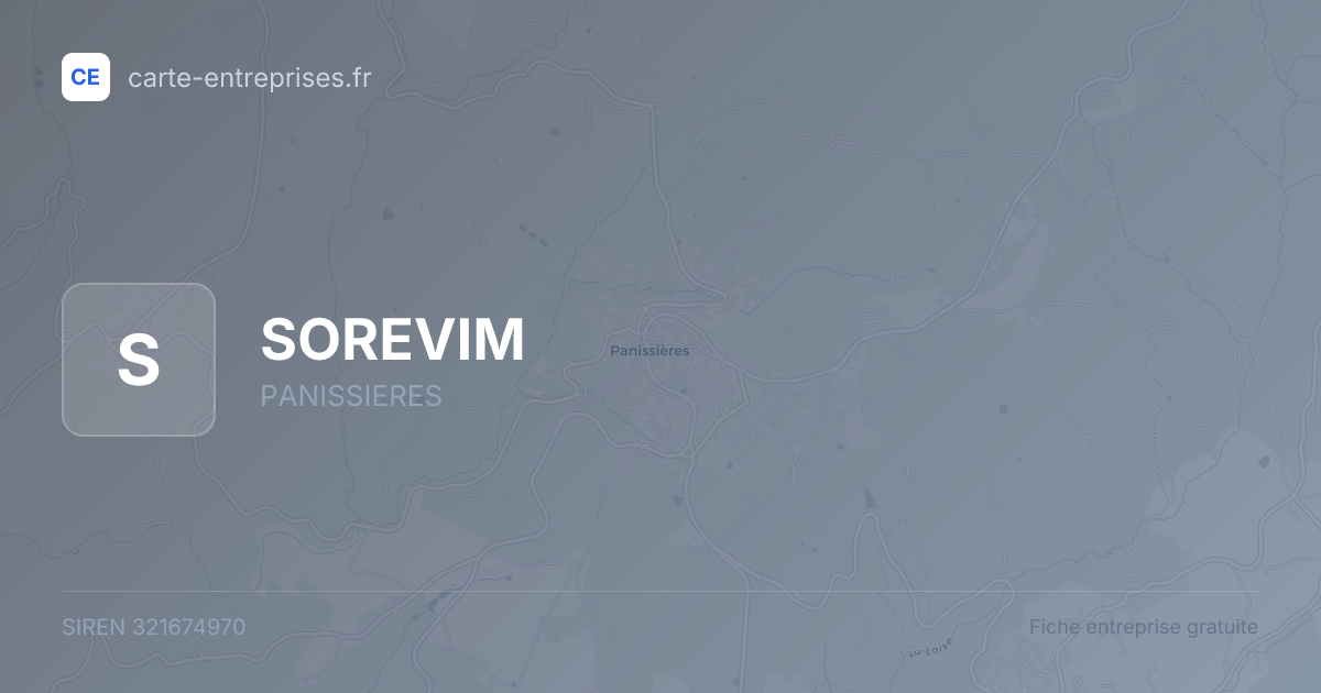 SOREVIM — 321674970 — fiche entreprise