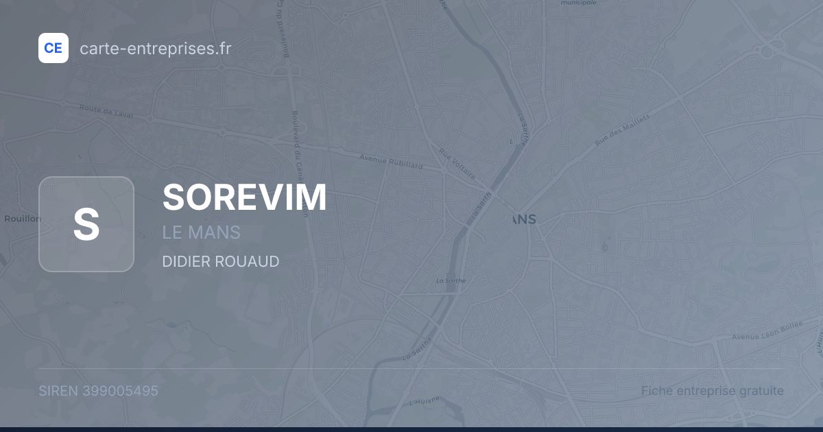 SOREVIM — 399005495 — fiche entreprise