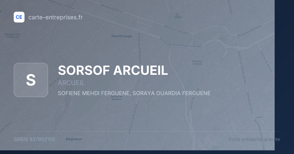SORSOF ARCUEIL — 937802155 — fiche entreprise