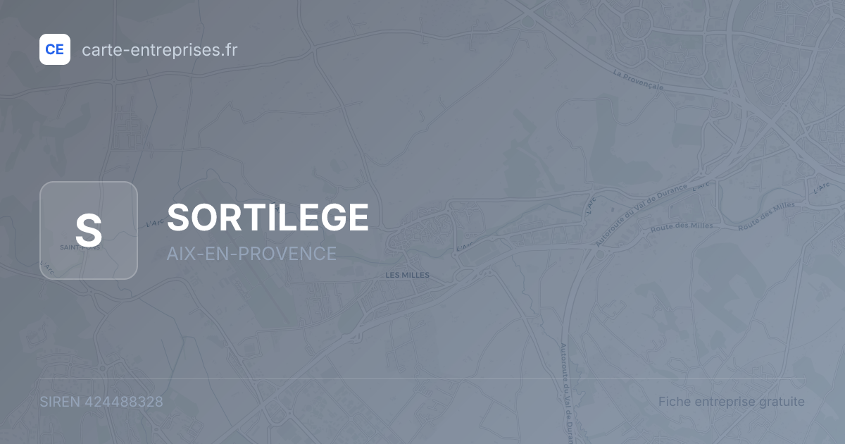 SORTILEGE — 424488328 — fiche entreprise