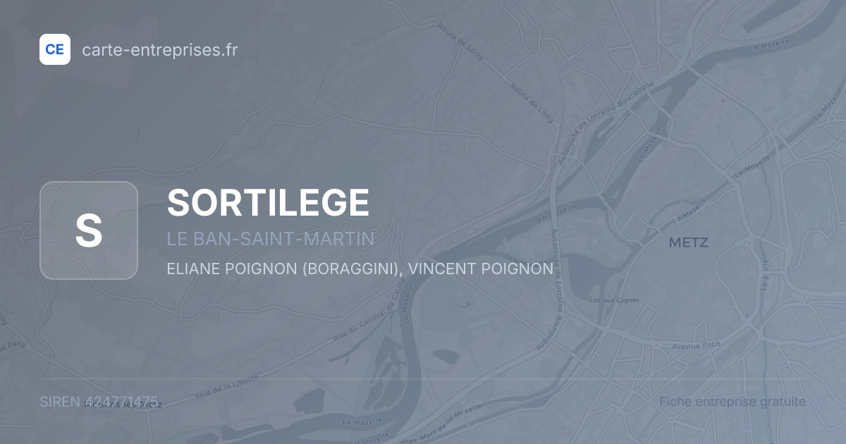 SORTILEGE — 424771475 — fiche entreprise