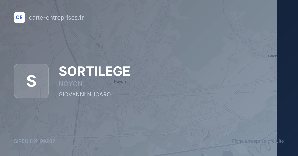 SORTILEGE — 819199282 — fiche entreprise