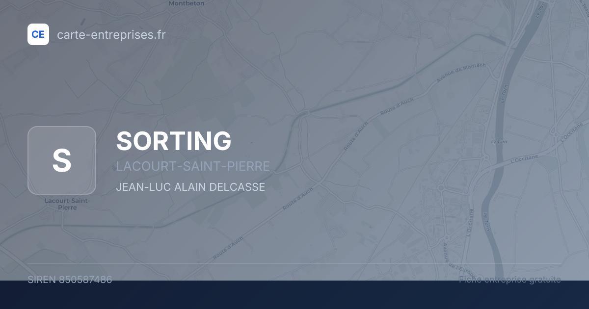 SORTING — 850587486 — fiche entreprise