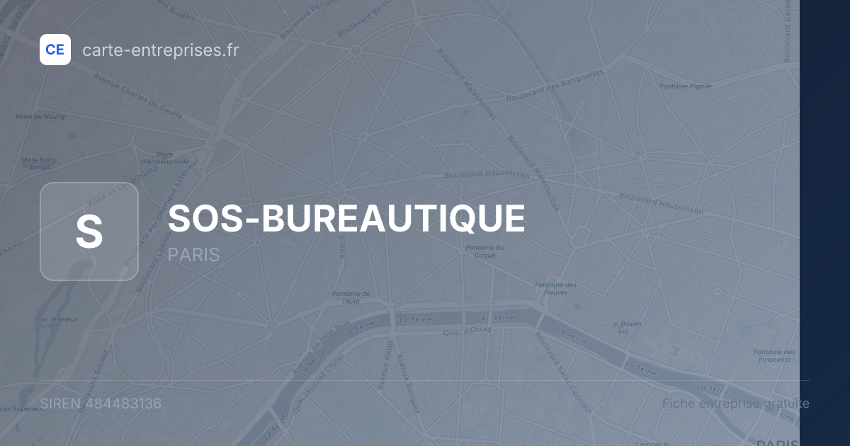 SOS-BUREAUTIQUE — 484483136 — fiche entreprise