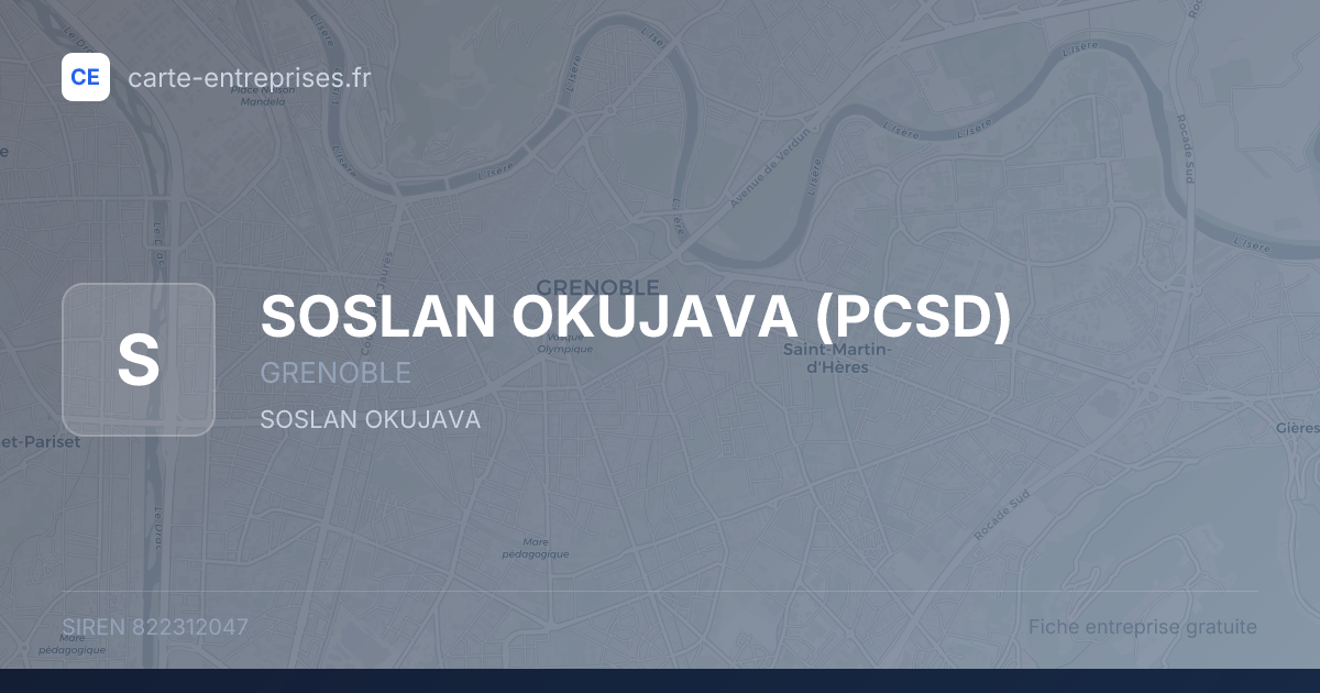 SOSLAN OKUJAVA (PCSD) — 822312047 — fiche entreprise