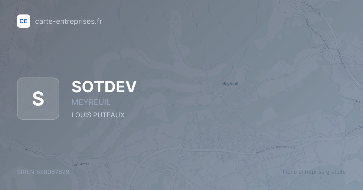 SOTDEV — 828067629 — fiche entreprise