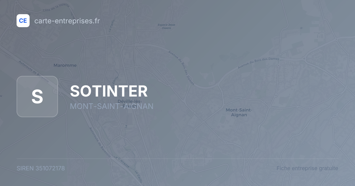 SOTINTER — 351072178 — fiche entreprise