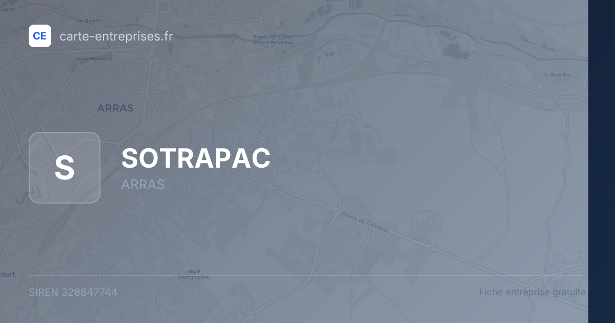 SOTRAPAC — 328847744 — fiche entreprise