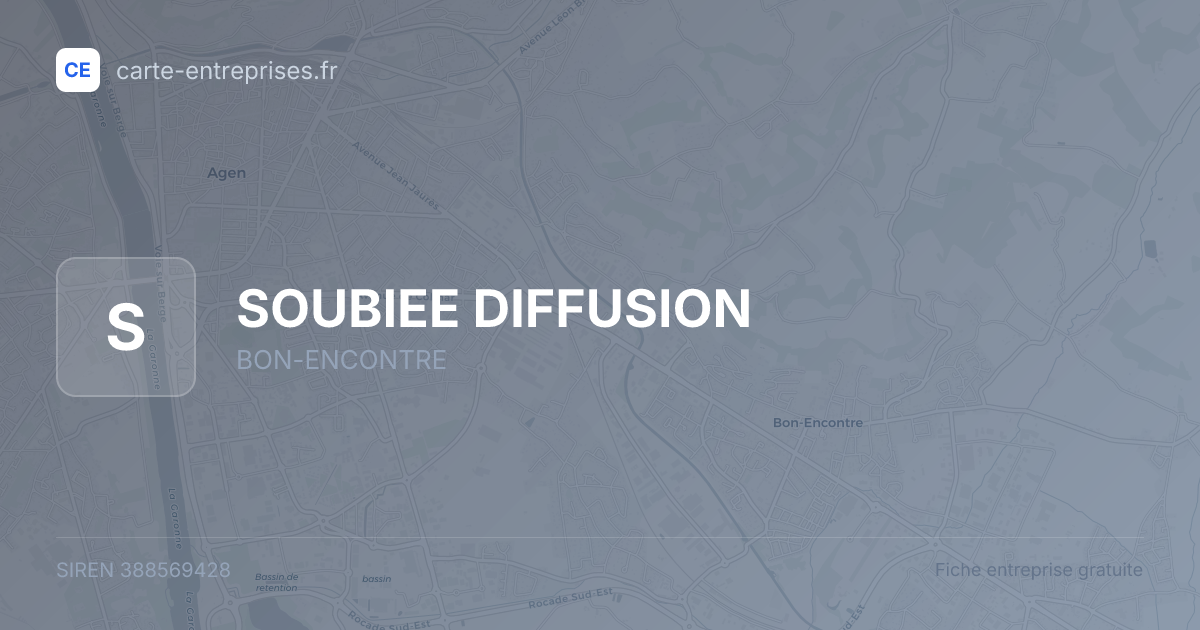 SOUBIEE DIFFUSION — 388569428 — fiche entreprise