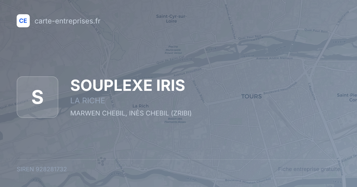 SOUPLEXE IRIS — 928281732 — fiche entreprise
