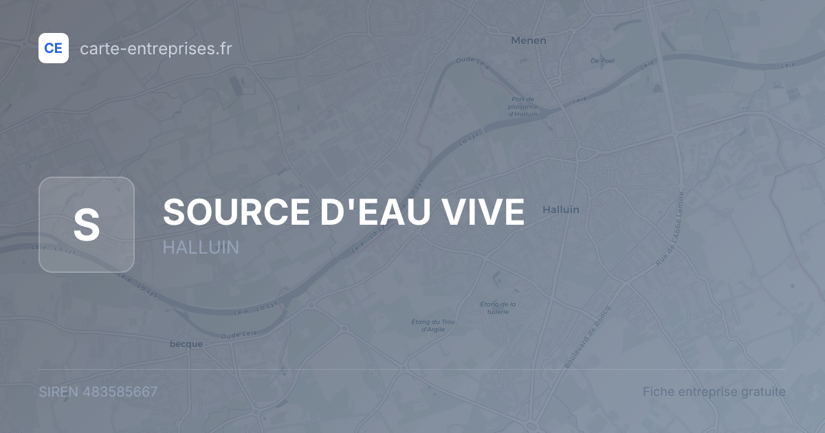 SOURCE D'EAU VIVE — 483585667 — fiche entreprise