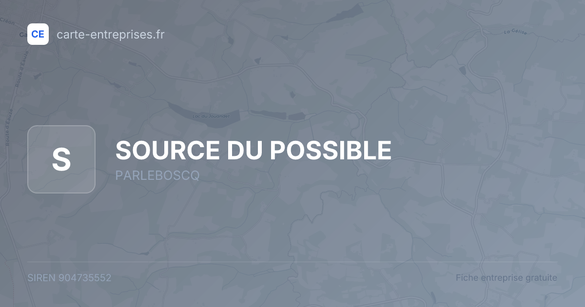 SOURCE DU POSSIBLE — 904735552 — fiche entreprise