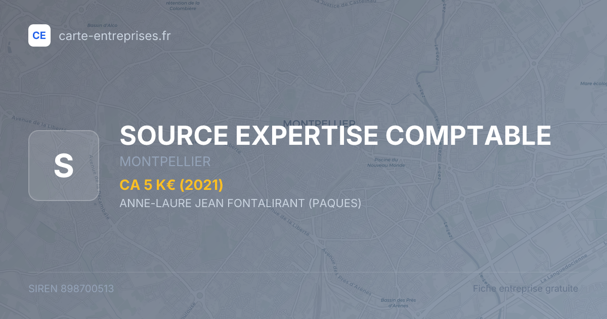 SOURCE EXPERTISE COMPTABLE — 898700513 — fiche entreprise