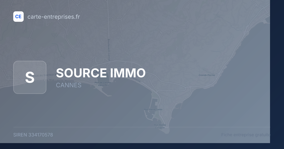 SOURCE IMMO — 334170578 — fiche entreprise