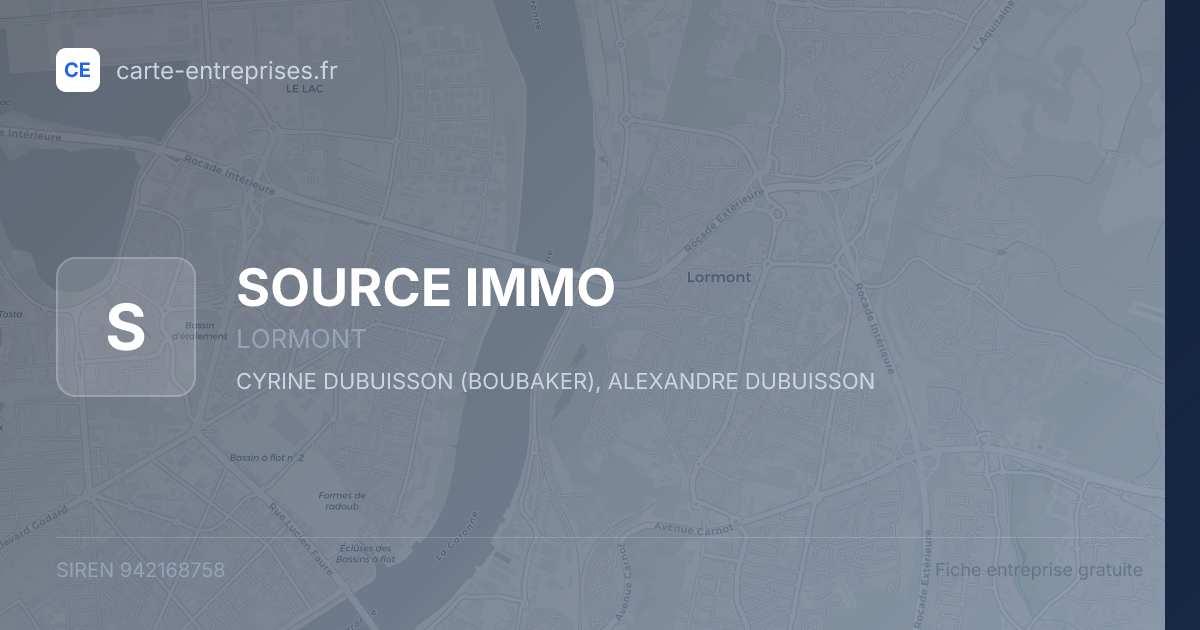 SOURCE IMMO — 942168758 — fiche entreprise