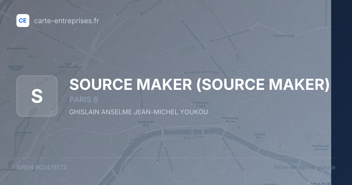 SOURCE MAKER — 902479773 — fiche entreprise