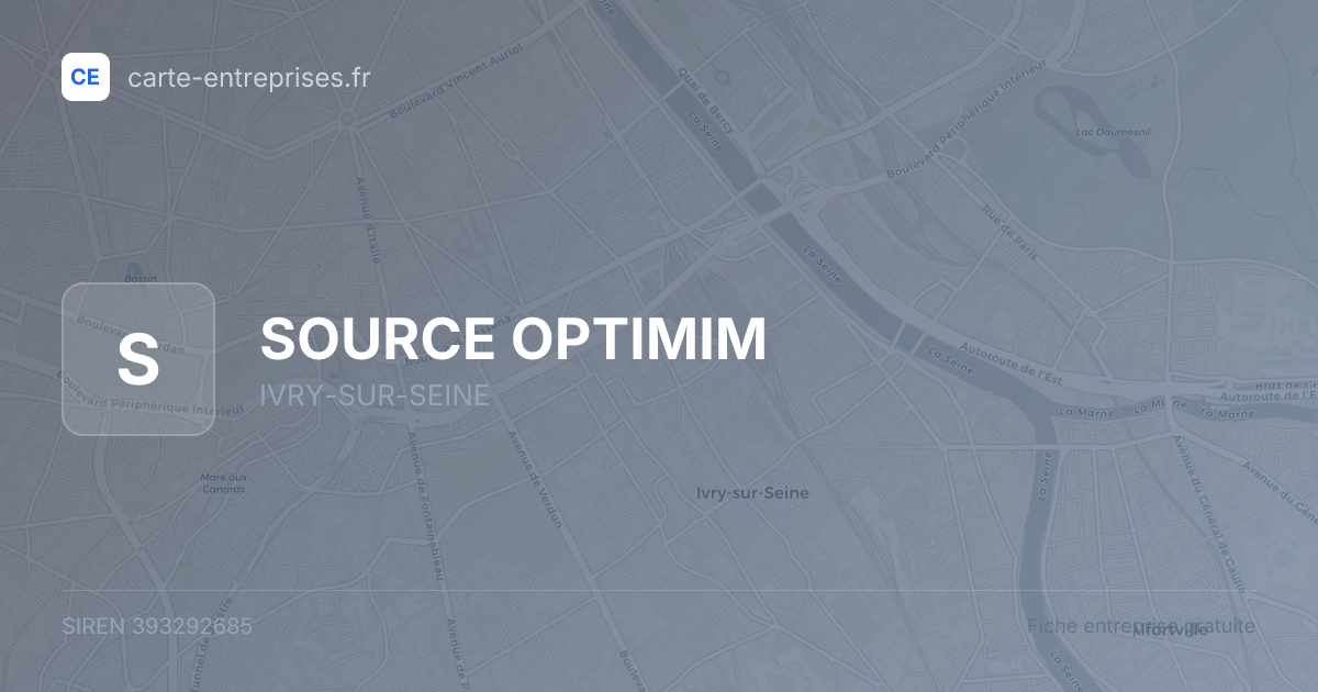 SOURCE OPTIMIM — 393292685 — fiche entreprise