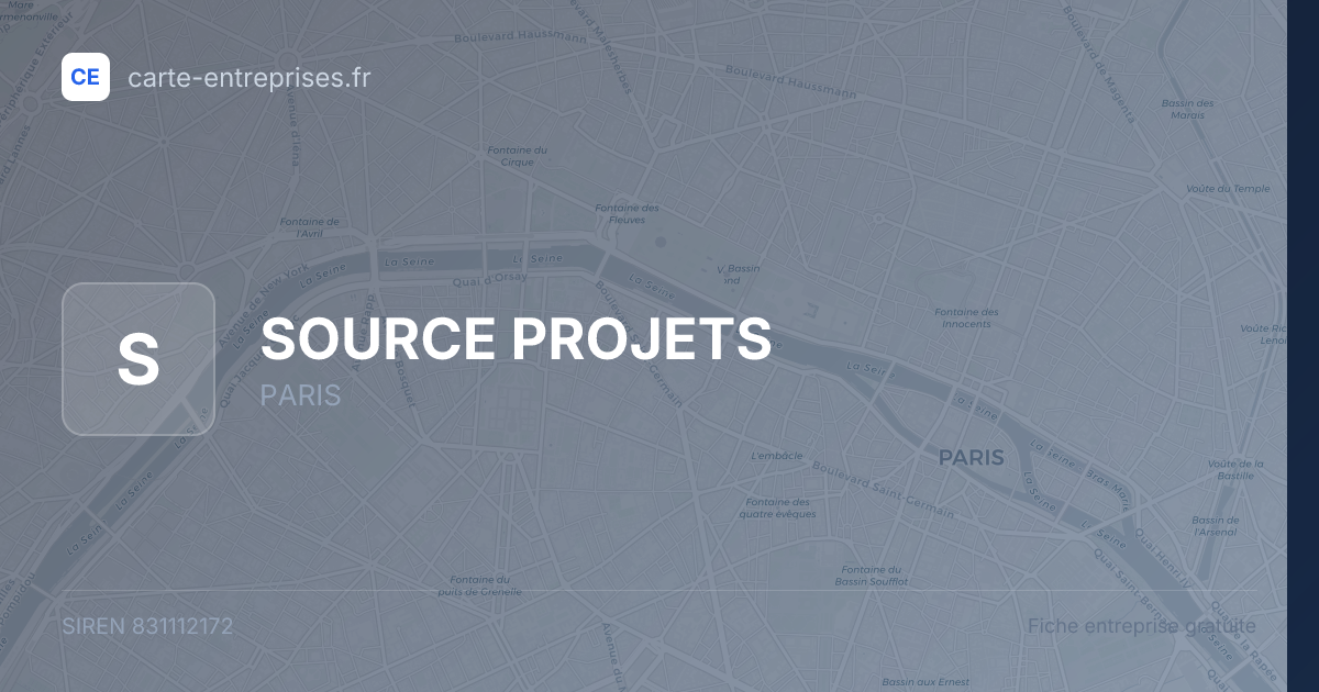 SOURCE PROJETS — 831112172 — fiche entreprise