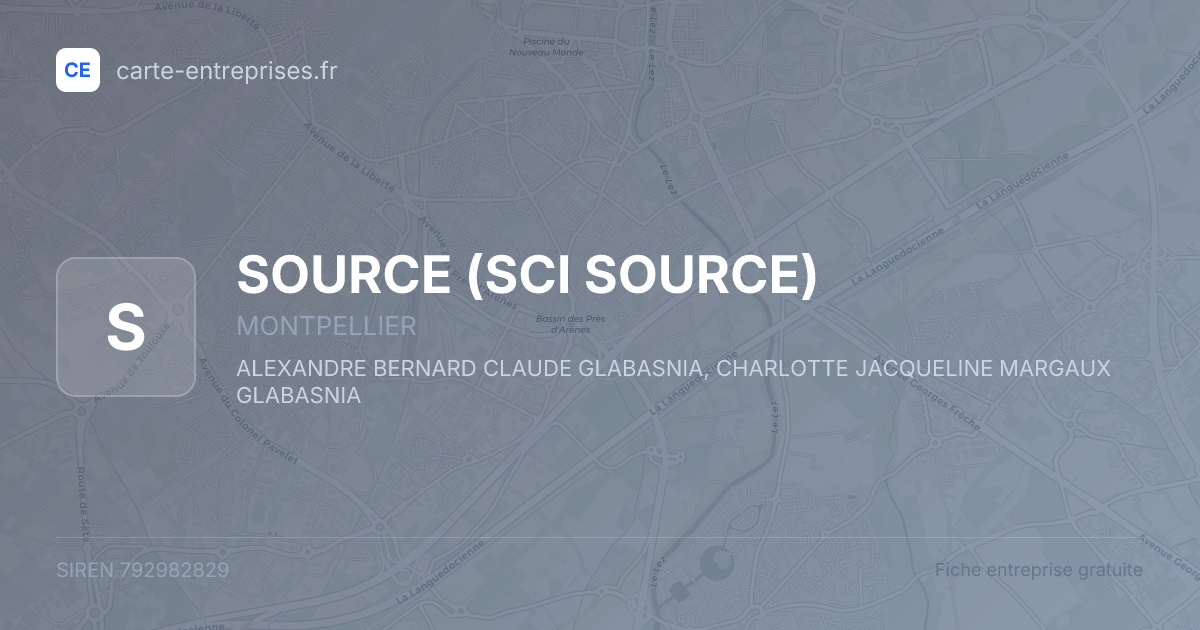 SOURCE (SCI SOURCE) — 792982829 — fiche entreprise