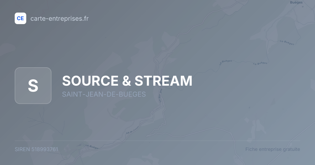 SOURCE & STREAM — 518993761 — fiche entreprise