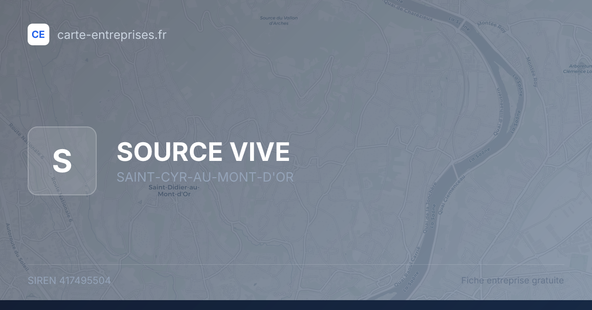 SOURCE VIVE — 417495504 — fiche entreprise